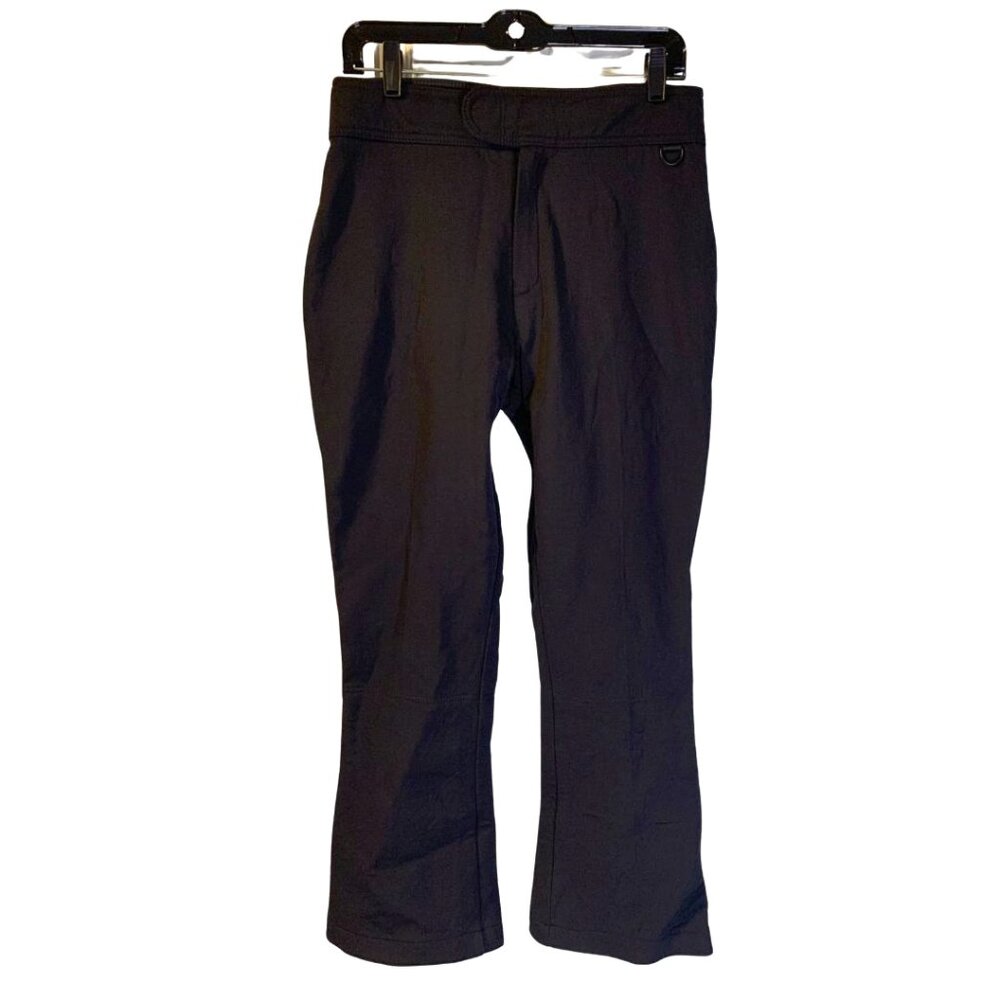 LL Bean Women's Schoeller Ski Snow Pants Size 10 Black Flared 28.5 Inseam Hemmed